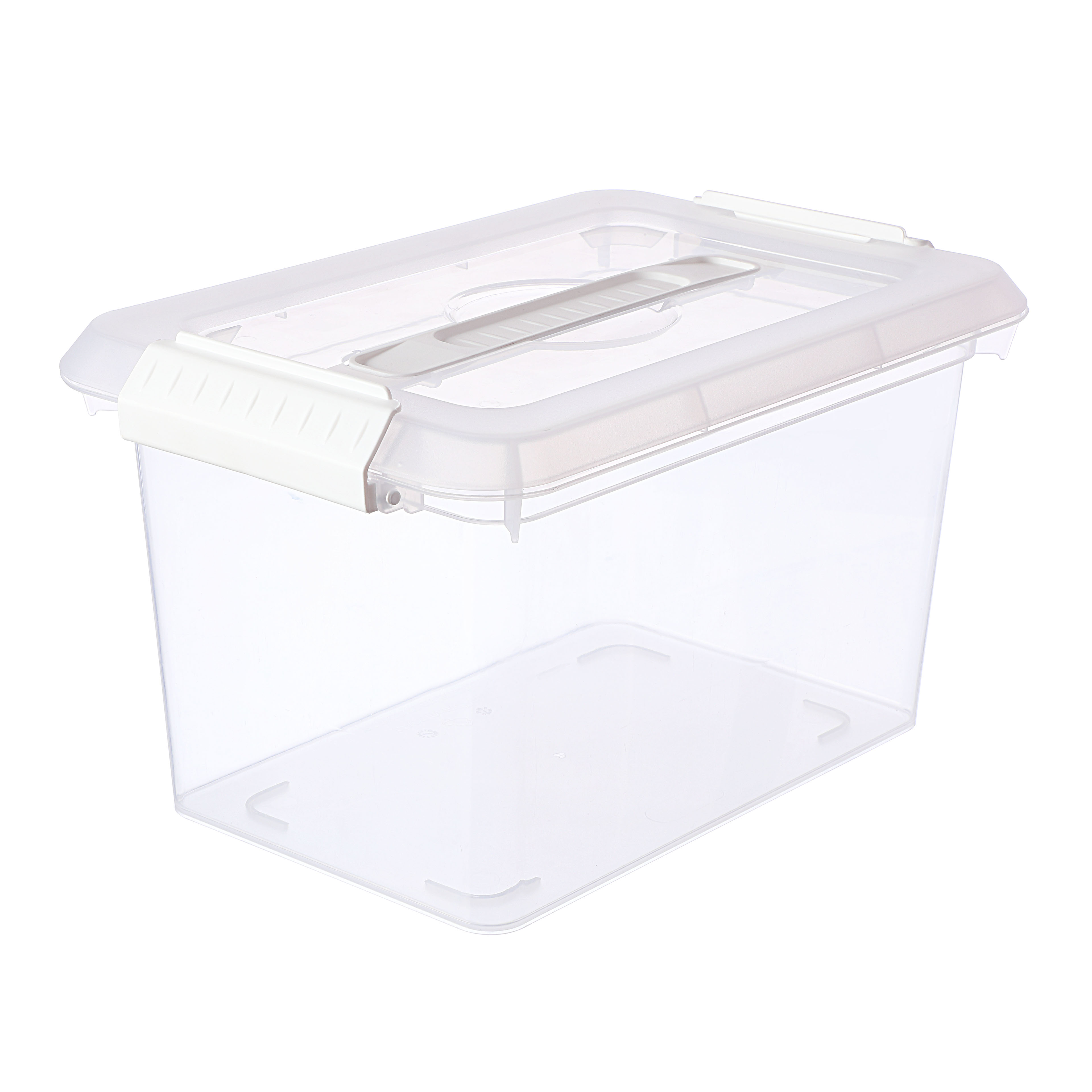 6.2 Qt. White Storage Bins with Lids by Simply Tidy – Plastic Organizer Containers for Crafts - Office & Home Storage - 6 Pack