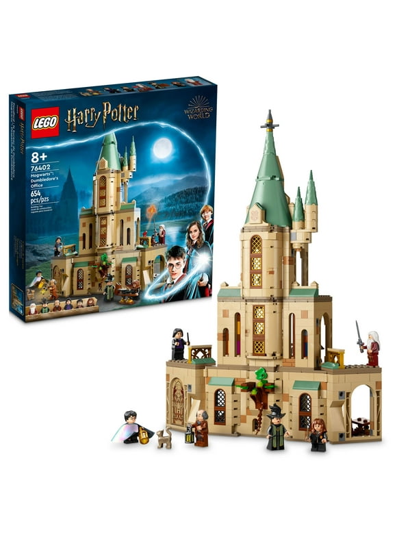 LEGO Harry Potter Hogwarts: Dumbledores Office 76402 Castle Toy, Set with Sorting Hat, Sword of Gryffindor and 6 Minifigures, for Kids Aged 8 Plus