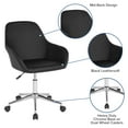 thumbnail image 5 of Flash Furniture Cortana Home and Office Mid-Back Chair in Black LeatherSoft, 5 of 12