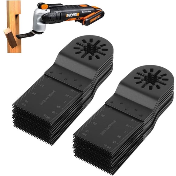 20 pieces - 34 mm oscillating saw blade - with bimetal teeth - for STARLOCK interface - for Fein Multimaster Starlock Plus Plus Milwaukee Einhel - Mixed saw blade set - for sawing wood - Wood jupian