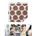 thumbnail image 4 of Brown Dahlia Cloth Napkins Set of 4 Reusable Dinner Napkins, Vintage Abstract Grey Flowers Floral Cocktail Napkin Washable Table Napkins for Wedding/Holiday Party/Baby Shower 20"x20", 4 of 7