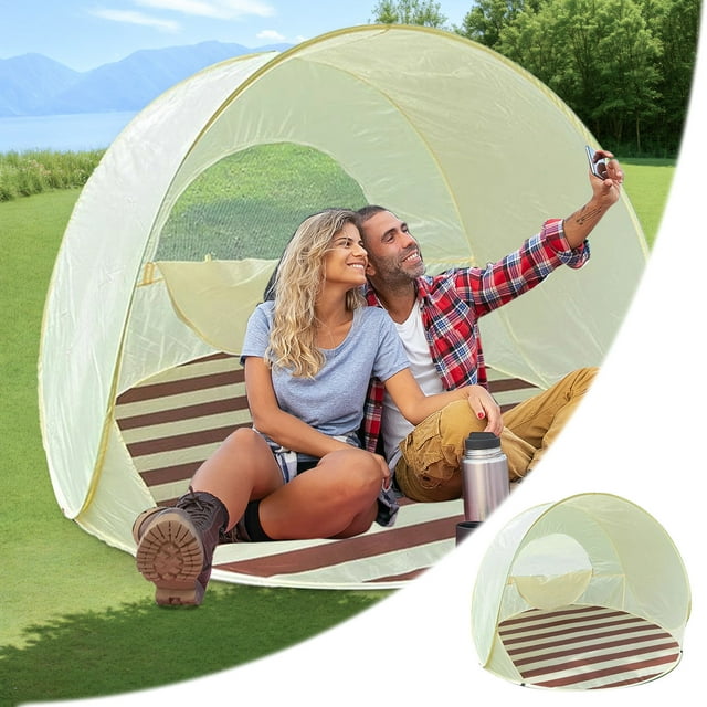 BKER Portable Beach Tent Sun Shelter, Lightweight Up Tent For Camping Trips Fishing Backyard Or Picnics