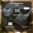 thumbnail image 4 of Regency Heights 8-Piece Comforter Set Reversible Floral Bedding with Bed Skirt and Decor Pillows,King,Black, 4 of 6