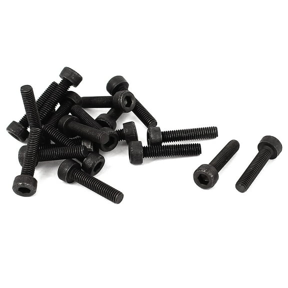 20Pcs 3mm x 15mm Metal Hexagon Socket Head Cap Screws Bolts 17mm Length