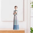 thumbnail image 2 of Estatua clásica de niña, adorno de resina, artesanía, escultura para sala de estar y hogar. Azul, 2 of 9