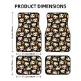 thumbnail image 3 of Uemuo Car Floor Mats - Cat Skulls and Flowers Pattern Carpet Floor Mats for Cars, Auto Accessories Front & Rear Car Floor Foot Mat Sets of 4 Pieces, 3 of 6
