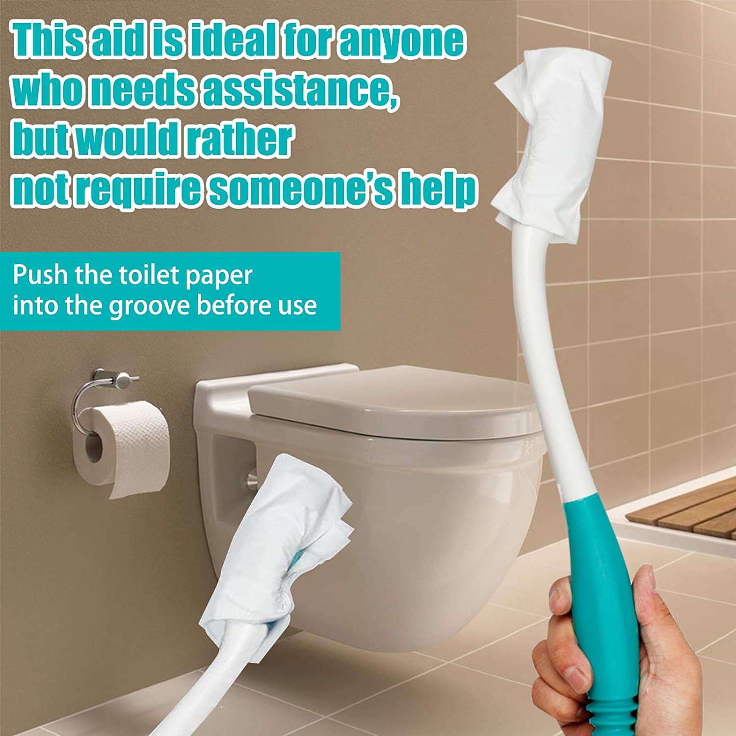 Long Reach Comfort Toilet Wiping Aids Tools - Self Assist Bathroom Bottom  Buddy Wiping Toilet Aid for Limited Mobility,Elderly, Pregnancy,Disabled,  Arthritis,Shoulder or Back Pain,Surgery - Walmart.com
