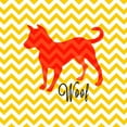 thumbnail image 2 of Studio, Sd Graphics 26x26 White Modern Wood Framed Museum Art Print Titled - Chevron Dog, 2 of 4