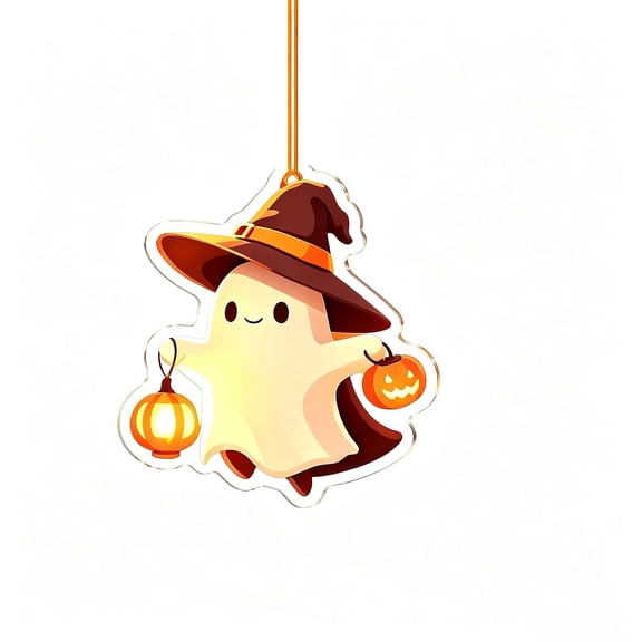 Tarmeek Halloween Decorations Cute Ghost Pumpkin Hanging Ornament for Car Window Decor, Soft & Durable Spooky Decor for Car Trunk Home Party