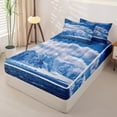 thumbnail image 2 of Erosebridal Scenic Nature Zipper Twin Comforter Sets with Fitted Sheet and 2 Pillowcases,Snow Mountain Zipper Bedding Set For Boys,Reversible,4pcs, 2 of 7