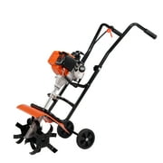KFFKFF Garden Tiller, 31CC 4-Stroke Engine, Adjustable 4 Steel Tines Cultivator for Soil, Lawn & Field Care