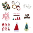 thumbnail image 2 of Caja de regalo con luces navideñas, modelo con botas de caramelo, corona de árbol, gota de pino, sombrero de Papá Noel, decoración, accesorios en miniatura para casa de muñecas, nuevo, 2 of 3