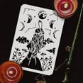 thumbnail image 4 of 1Pc Reusable Enchanted Witch Stencil Moon Phase Pattern Painting Template Witch Theme Stencil for Painting, 4 of 9