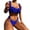Blue, variant on asddcavvf Bikinis Sets for Women Women Strap Wrap Pad Cheeky High Waist Bikini Set Swimsuit Cheeky T