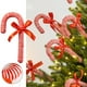 thumbnail image 1 of Adornos navideños: Bastones de caramelo rojos y blancos | Adorno colgante de plástico duradero | Decoración navideña multicolor de 37 cm | Decoración para árbol de Navidad | Decoración festiva para, 1 of 9