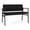 OpenHouse Black, variant on Avon Reception Waiting 2 Seater UPH Seat Back No Cntr Arms / Black Steel / Black