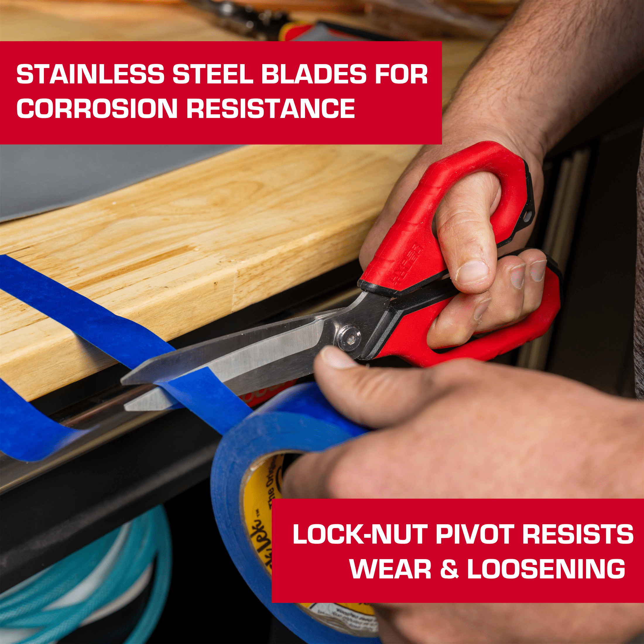 Hyper Tough 9-1/4-inch Stainless Steel Shears with Metal Core Handles