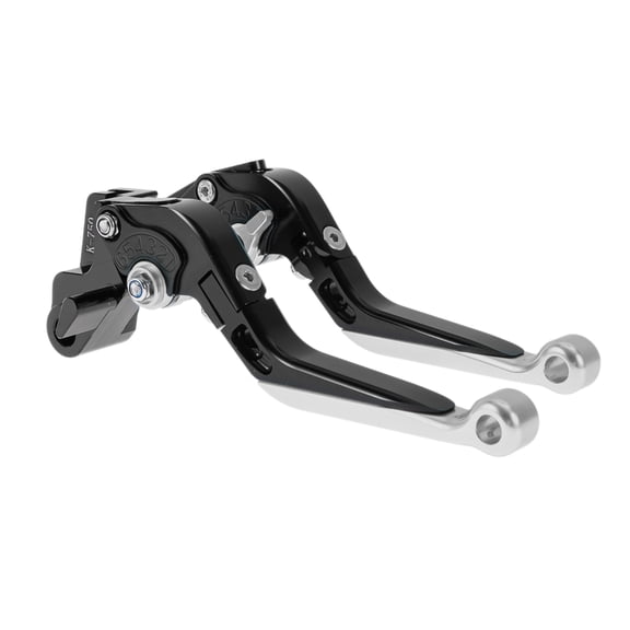 Short Long Brake Clutch Levers for Kawasaki NINJA650R 09-16 Adjustable Motorcycle Handlebar Brake Lever Aluminum Alloy Black Handle Silver Tone End