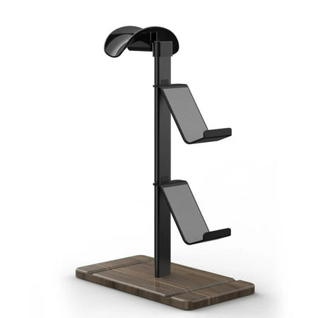 3-in-1 Headphone and Gaming Controller Stand for AirPods Max PlayStation Xbox – Aluminum Alloy & Walnut Wood Desktop Display Shelf with Space-Saving Design-Wood 3-in-1 Headphone and Gaming Controller Stand for AirPods Max PlayStation Xbox – Aluminum Alloy & Walnut Wood Desktop Display Shelf with Space-Saving Design-Wood