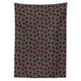 thumbnail image 3 of Ambesonne Poppy Flower Tablecloth Rectangular Table Cover, Swirls on Teal, 60"x90", Vermilion Black and Teal, 3 of 4