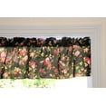 thumbnail image 2 of Cotton Window Valance Floral Print 58 Inch Wide Vintage Floral Large Roses Black, 2 of 4