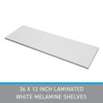 thumbnail image 6 of SSWBasics Laminated White Melamine Shelf Board  36”L x 12”W  Durable and Sleek Cabinet Replacement Shelves  Sturdy and Stylish Shelf Boards for Retail  Thrift  Business  Home  or Office, 6 of 7