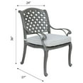 thumbnail image 5 of GatherCraft Ventura Cast Aluminum Dining Arm Chair with Cushion Heritage Grey/Golden Gauze, 5 of 5