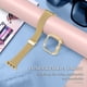 thumbnail image 4 of Compatible con Apple Watch Band con estuche, Women Girl Correa de malla de acero inoxidable Thin Silm Narrow Metal Reemplazo de pulsera con cubierta brillante para iWatch SE Series 6 5 4 Ormromra WMZL-1320-8, 4 of 8