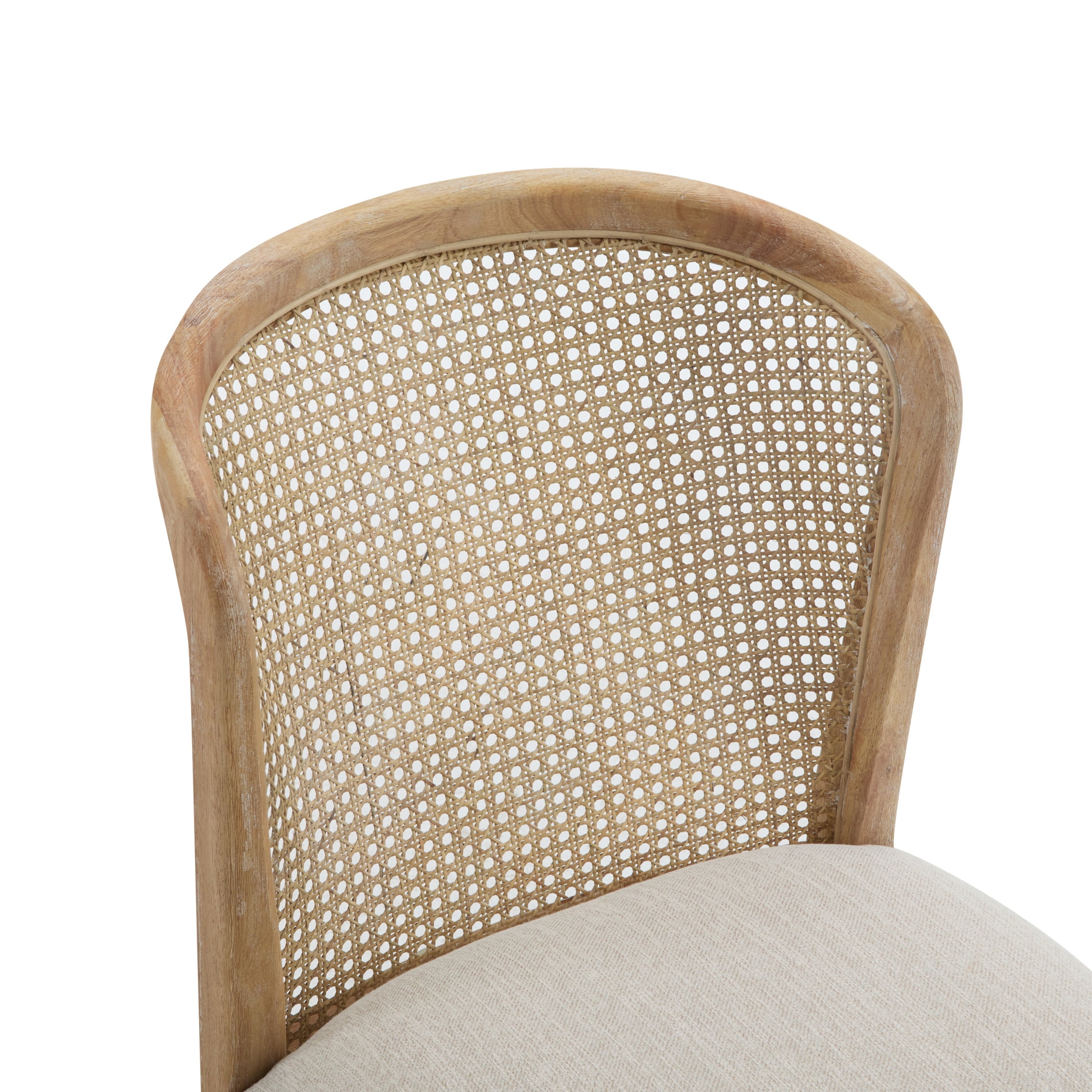 Christopher Knight Home 7-Piece Extendable Dining Set with Rattan Back Upholstered Chairs, Light Natural