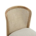 thumbnail image 2 of Quintra Upholstered Cane Webbing Dining Chairs, Rubberwood, White+Walnut, Set of 2, 2 of 10