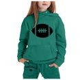 thumbnail image 2 of Tiijoy Toddler Girls Outfits Football Graphic Hoodie and Sweatpants Sweatsuit, Sizes 4-5, 2 of 5