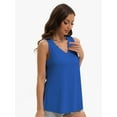 thumbnail image 5 of Womens Tank Tops V Neck Summer Trendy Casual Loose Fit Flowy Sleeveless Shirts, 5 of 6