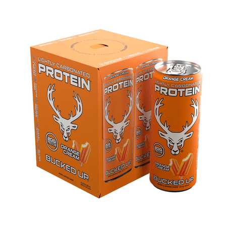 Bucked Up Lightly Carbonated Orange Cream Protein 12 fl oz 4 Pack