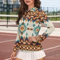 thumbnail image 5 of Uorisanigo Geometric Mandala Women's Dry-Fit Golf Polo Shirts Fashion Hiking Running Workout Tops Quarter Zip Athletic Tops for Tennis Hiking & Outdoor Sports, 5 of 7