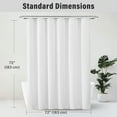 thumbnail image 2 of NixiYa White Shower Curtain Linen Farmhouse Shower Curtain for Bathroom,72"x72", 2 of 8