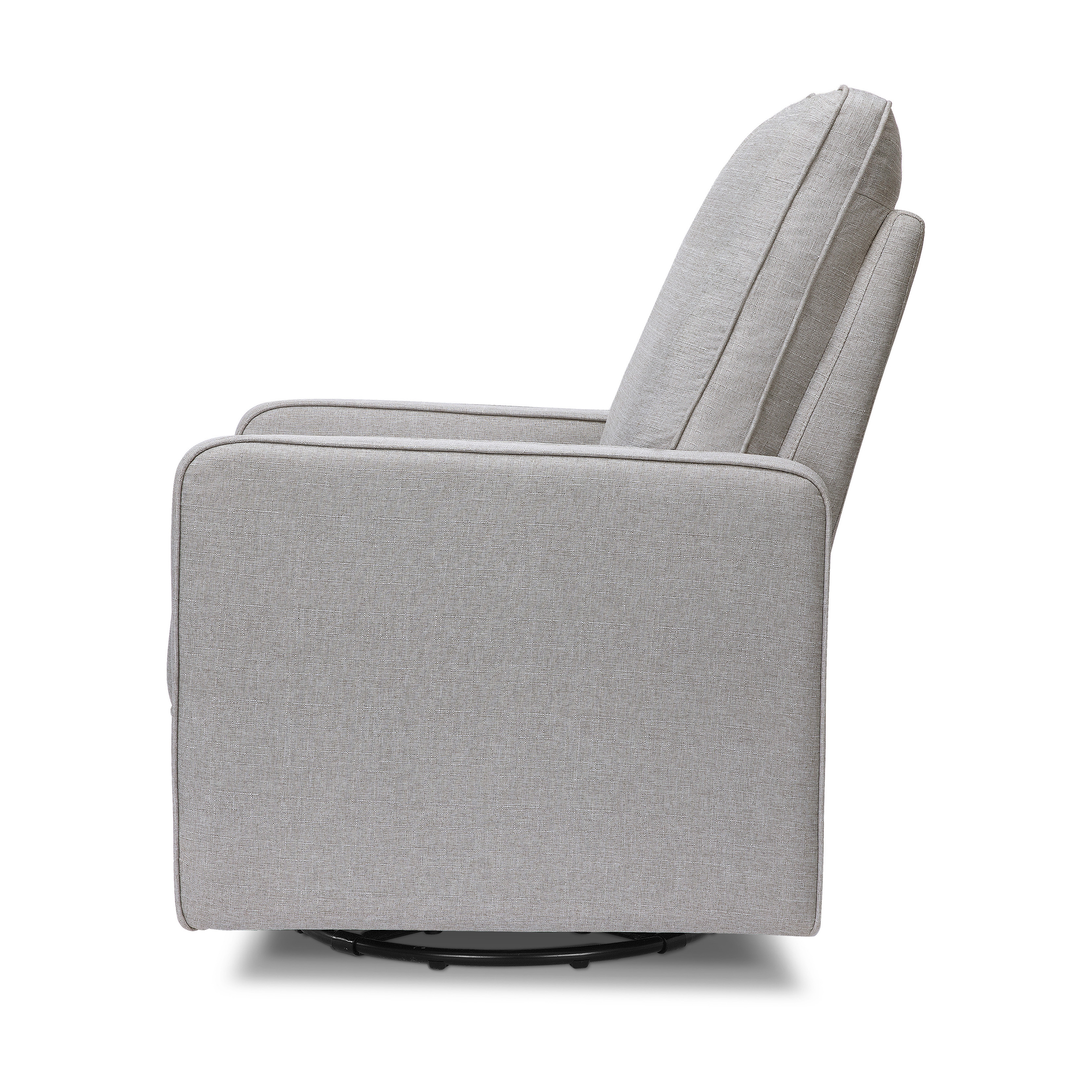 DaVinci Casey Pillowback Swivel Glider Chair in Misty Gray - image 5 of 7