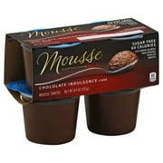 Jell-O Mousse Temptations Sugar-Free Chocolate Indulgence Mousse Snack, 4 Count