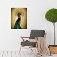 thumbnail image 2 of Elegant Peacock Portrait In Emerald And Gold Gustav Klimt Large Wall Art Poster Print Thick Paper 18X24 Inch, 2 of 4