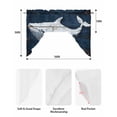 thumbnail image 5 of Summer Blue Whale Swag Valances for Windows, Small Curtains Drapes, Coastal Ocean Vintage Wooden Grain Kitchen Window Curtains Over Sink Window Treatment Valance for Bedroom/Bathroom 56"x36", 5 of 5