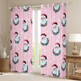 thumbnail image 2 of Manfei Cute Santa Claus Black Out Curtains,Merry Christmas Curtains Pack of 2 (42x63 Each),Kawaii Xmas Wreath Flowers Bedroom Curtains For Girls Kids,Microfiber Bedroom Decor, 2 of 6