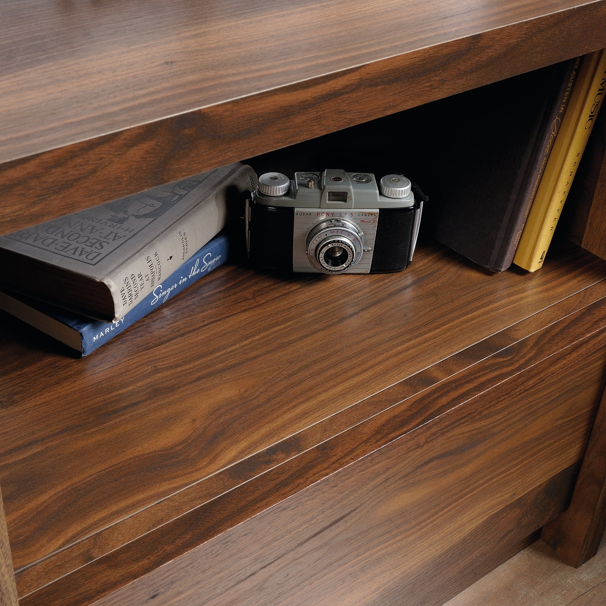 Sauder Harvey Park Nightstand, Grand Walnut Finish