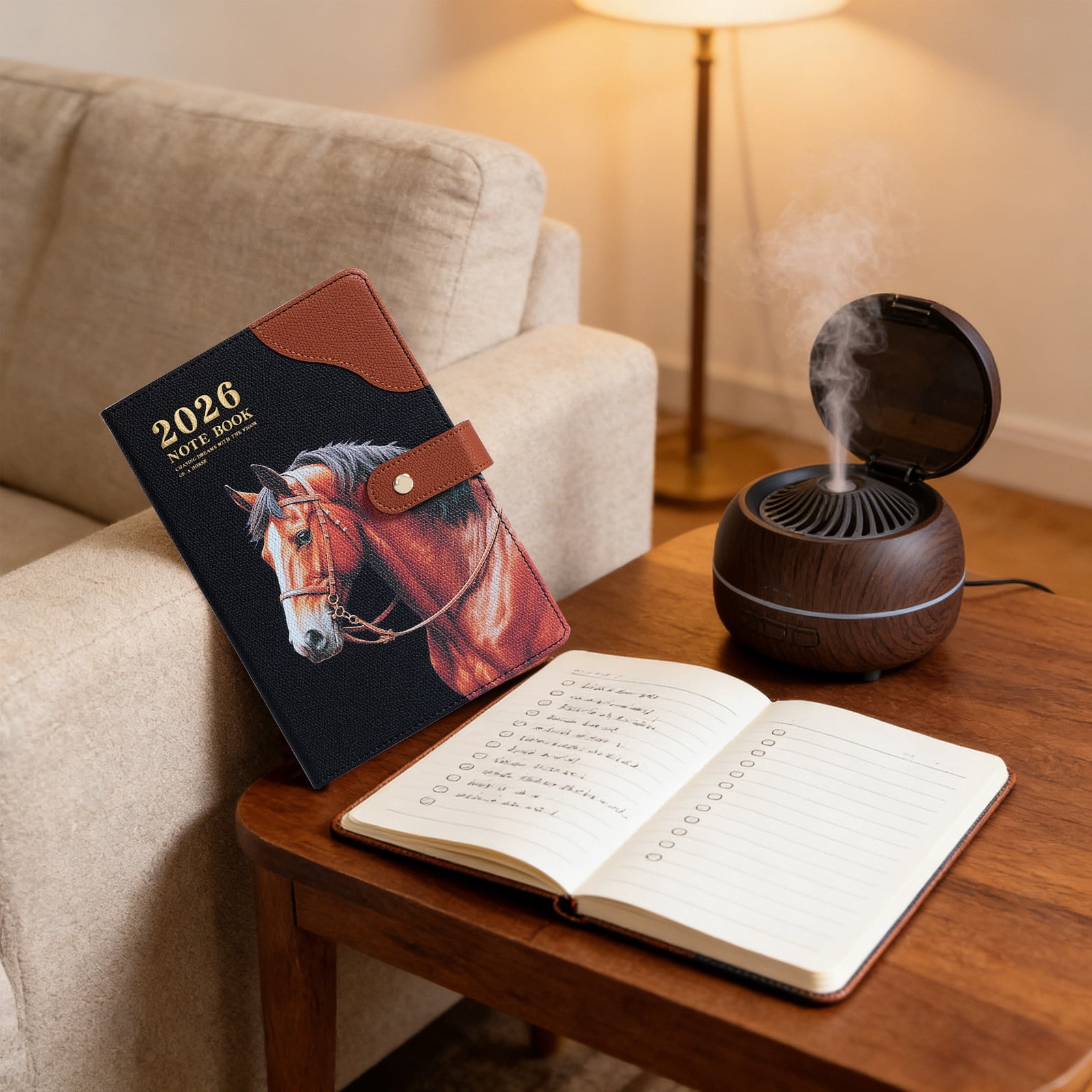 TanSiDing A5 Lined Leather Journal Notebook for Men Women, Personalized Hardcover Journal, Thick Ruled Paper Daily Diary for Travel,Business,Work,Writing