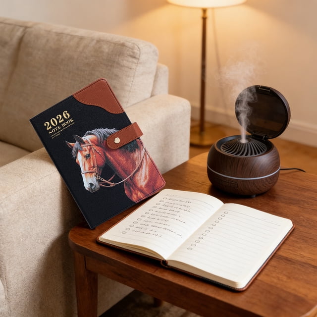 Leather Journal Notebook A5 Refillable Writing Pad with Buckle Closure, Lined Paper for Note Taking, Travel Diary, Planner, Sketchbook, Business Meeting, Gift Idea, Premium PU Cover, Thick Pages