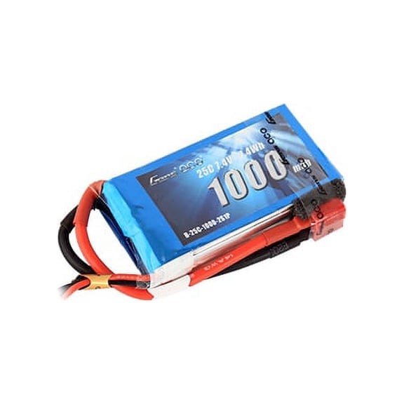 Gens ace 1000mAh 2S 45C Lipo Battery Pack with Deans plug