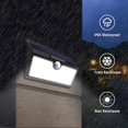 thumbnail image 5 of Luz solar para exteriores [Versión de ahorro de energía] 1 paquete 120 LED 180 Sensor de movimiento Luces solares para exteriores Luz solar inalámbrica impermeable Potente seguridad JM  JM, 5 of 5