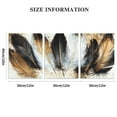 thumbnail image 3 of Feather Wall Art Modern Living Room Bedroom Wall Decoration Large Giclee Print Canvas Painting Artwork for Home Decor White Gold Brown Feather Picture Ready to Hang, 3 of 6