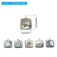 thumbnail image 2 of Uxcell Natural Abalone Shell Charm 5 Pcs Square Paua Shell Pendant for Carvings Decoration Mix Colors 12mm, 2 of 6