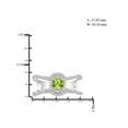 thumbnail image 3 of JewelersClub Peridot Ring Birthstone Jewelry – 0.25 Carat Peridot Sterling Silver Ring Jewelry with White Diamond Accent – Gemstone Rings with Hypoallergenic Sterling Silver Band, 3 of 4
