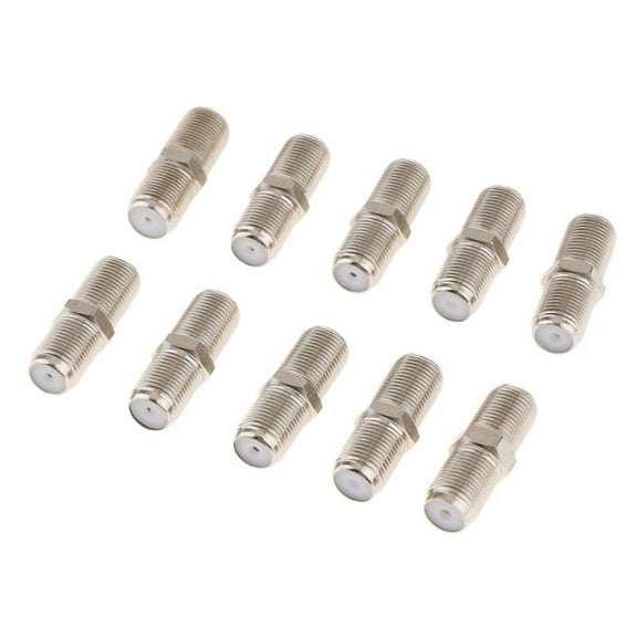 (10-Pack) F Type RG6 Coax Cable Female to Female Connector,Cable Extension Adapter Connects Two Coaxial Video Cables