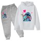 thumbnail image 3 of Conjunto de sudaderas con capucha y pantalones de punto para niños y niñas, sudaderas con capucha y punto para niños y niñas, ropa de moda para niños, 3 of 5